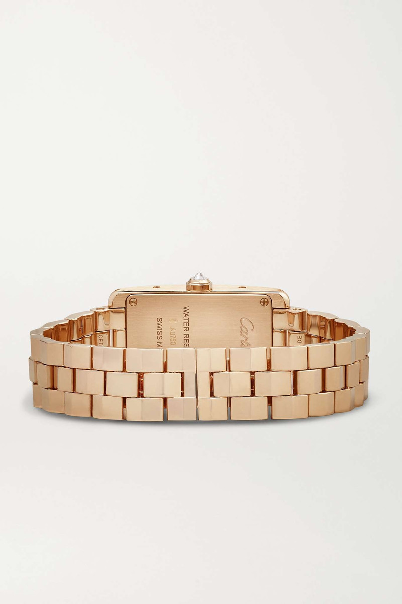 Tank Américaine 35.4mm small 18-karat rose gold diamond watch 6