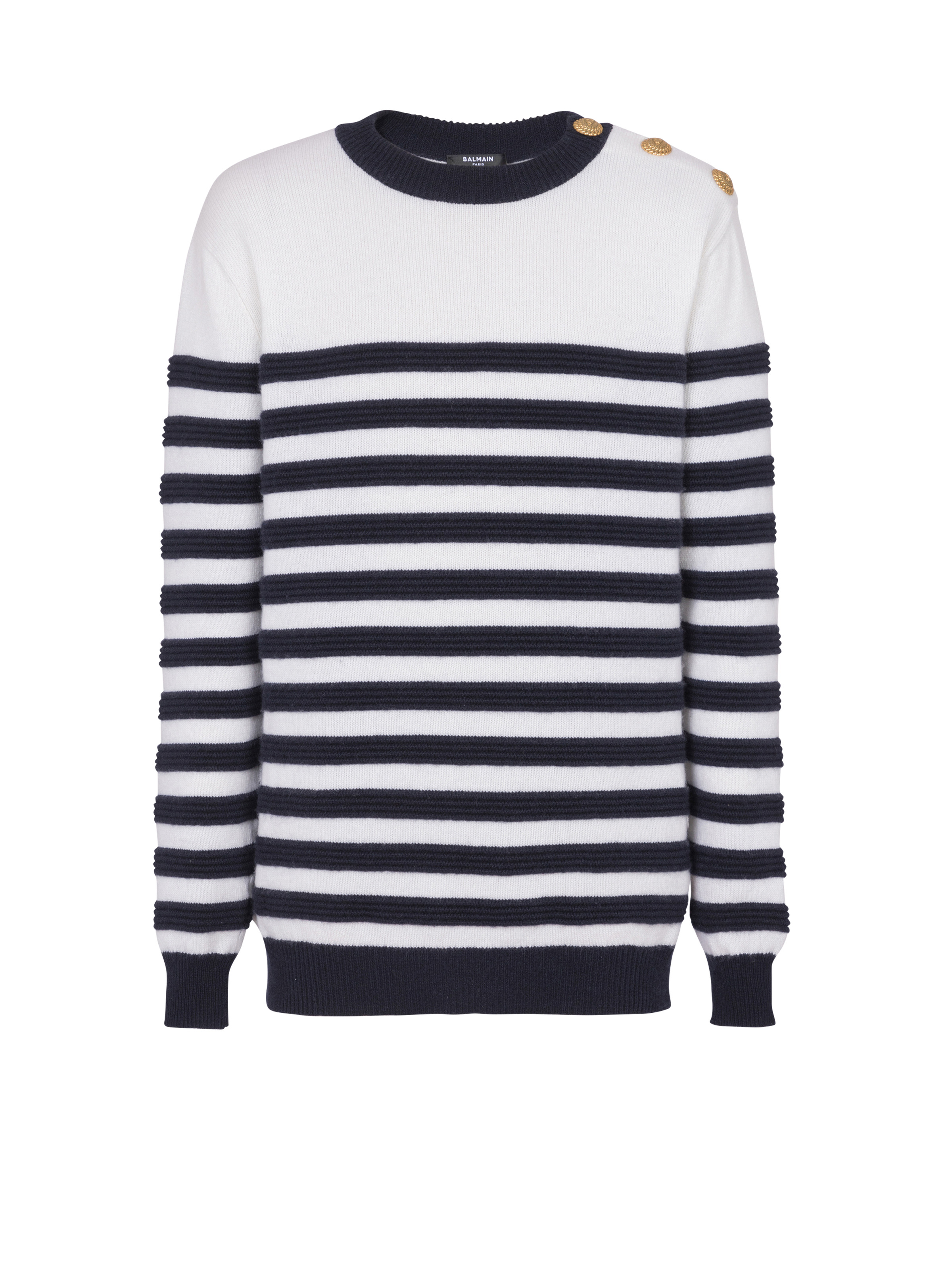 Striped cashmere jumper - 1