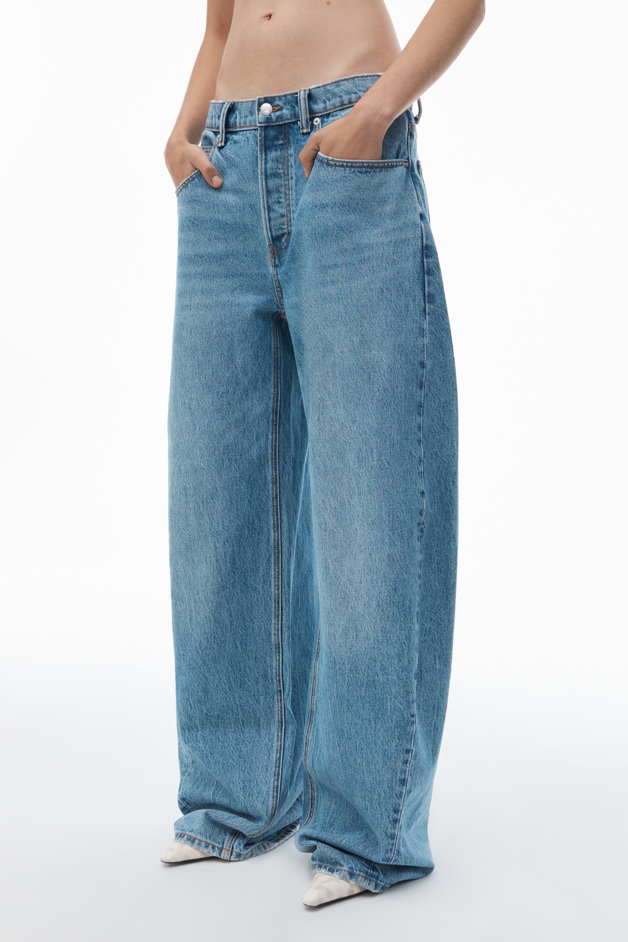 Oversize Rounded Denim Jeans - 3