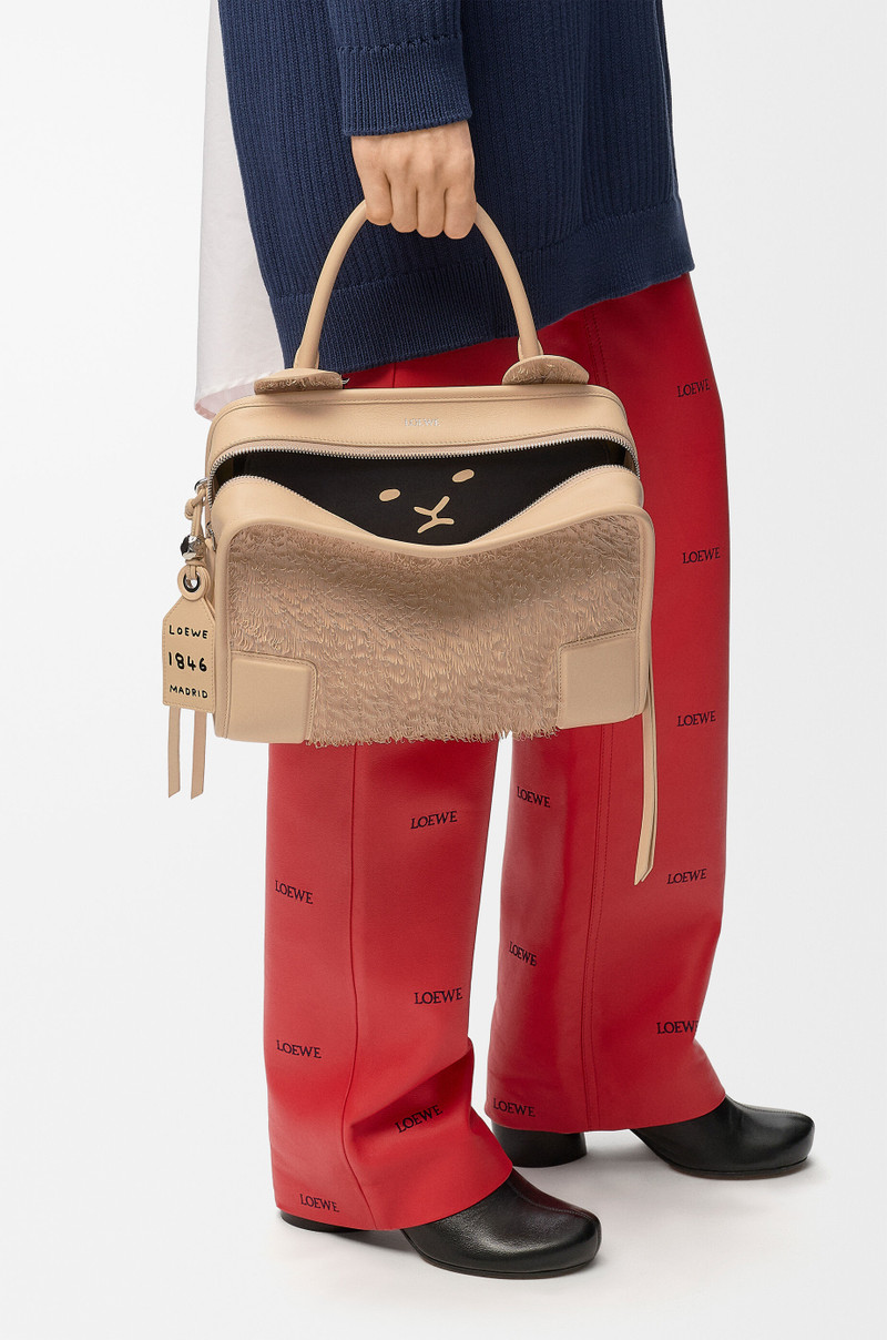 Medium Lion Fringed Cut Amazona 180 bag in nappa lambskin 3