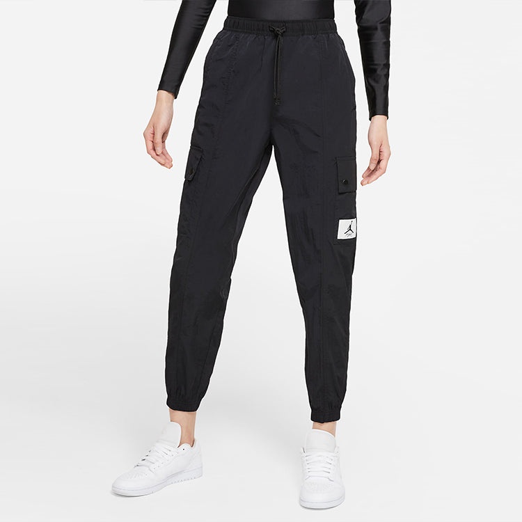 (WMNS) Air Jordan Essentials Pocket Woven Label Logo Drawstring Bundle Feet Sports Pants/Trousers/Jo - 4