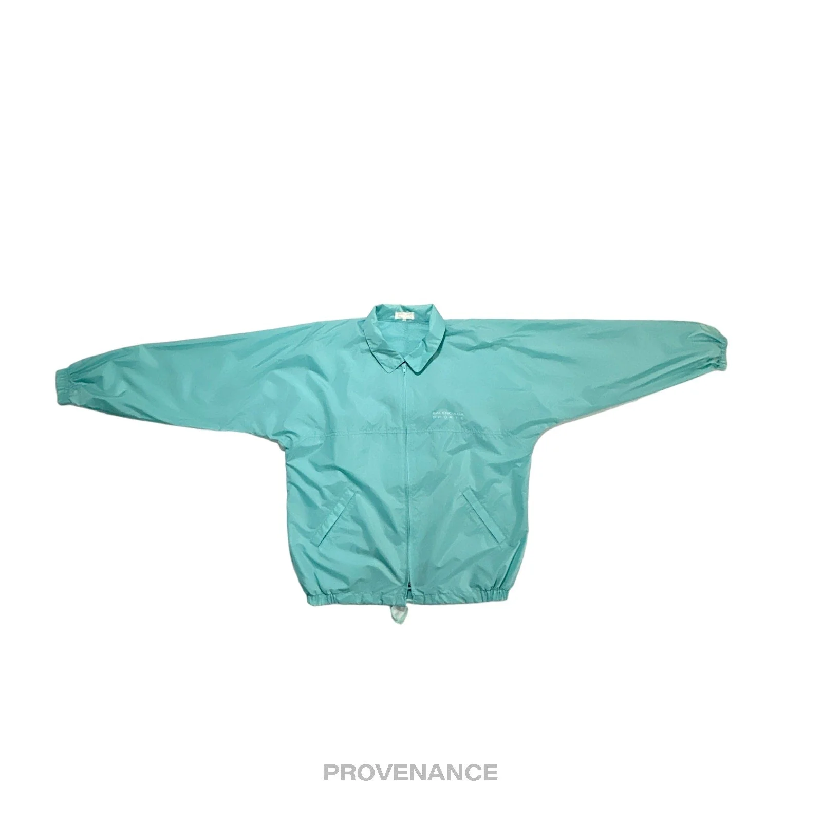 Balenciaga Sport Windbreaker Jacket - Teal - 1