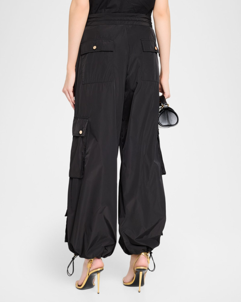 Wide-Leg Drawcord Cargo Pants 3