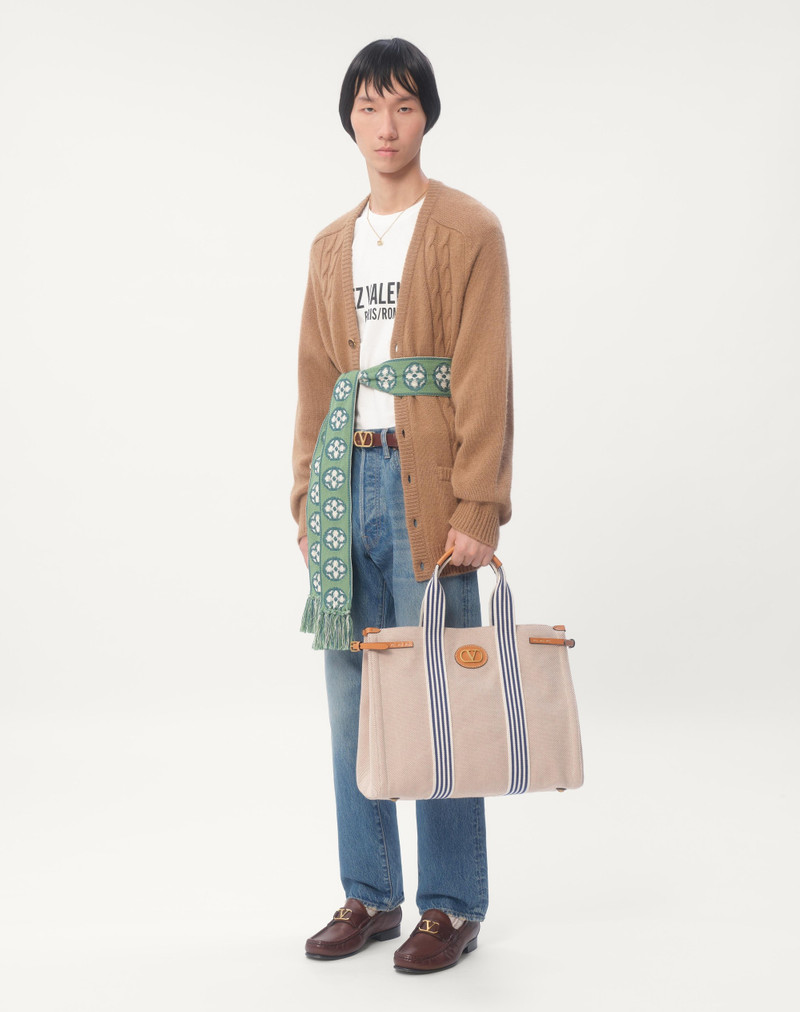 Valentino COTTON T-SHIRT WITH CHEZ VALENTINO PRINT outlook