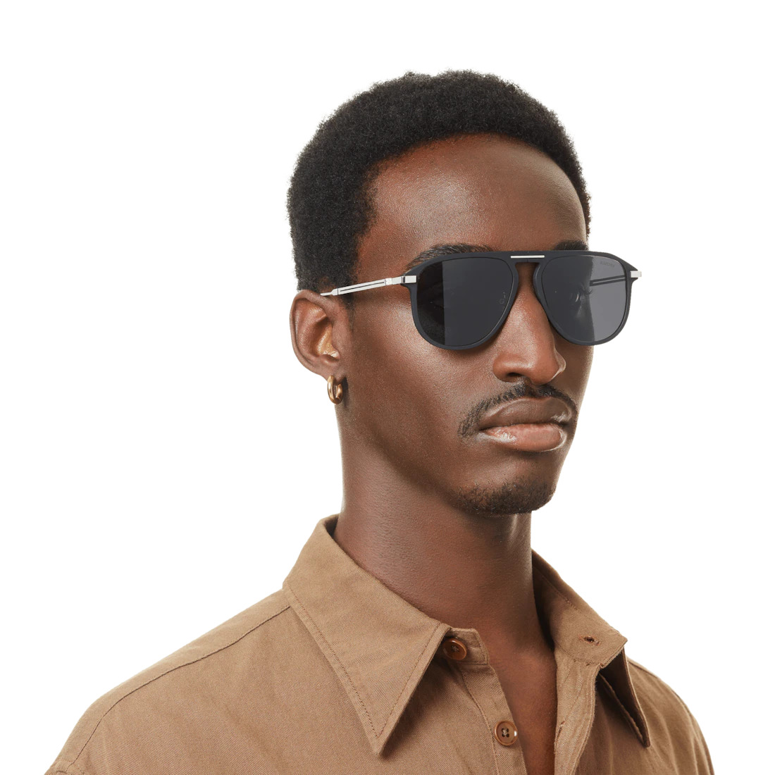 Eyewear Pilot Foldable Matte Black Sunglasses - 5