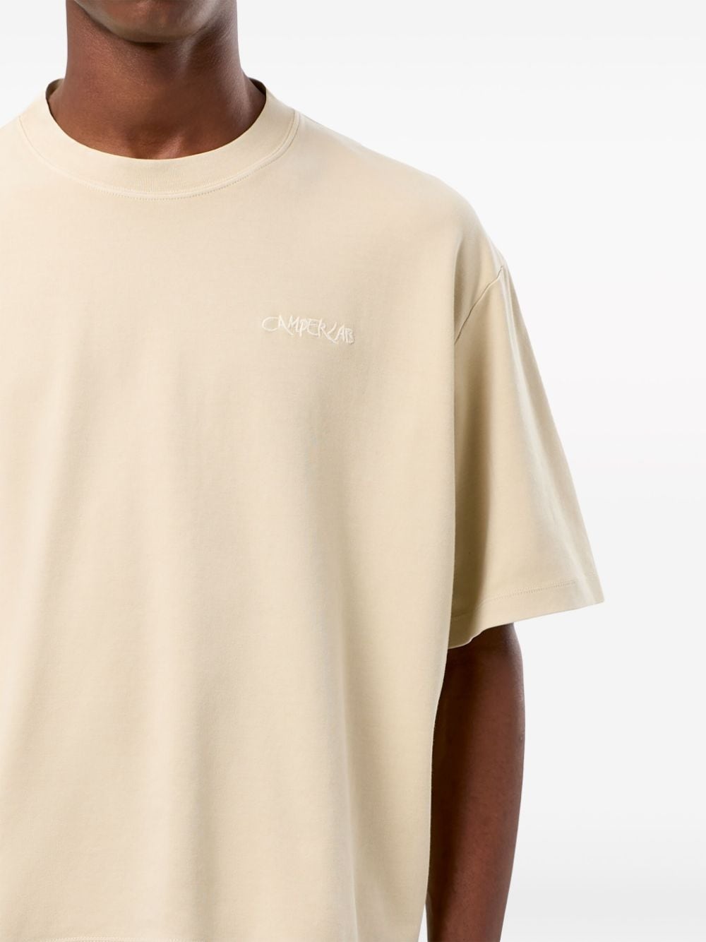 logo-embroidered cotton T-shirt - 6