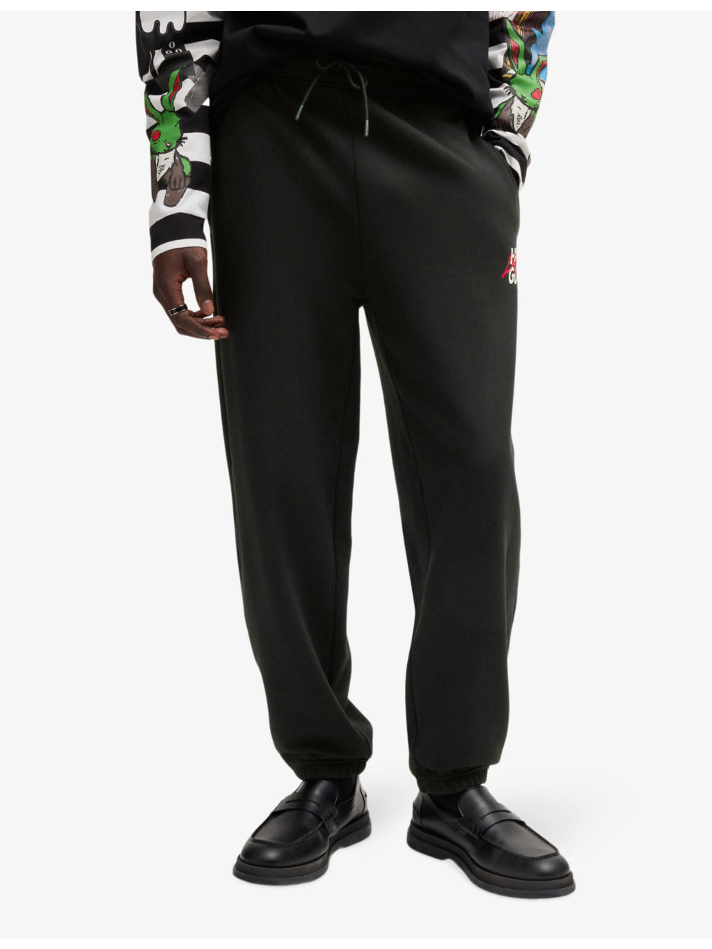 Logo-print drawstring-waist cotton-jersey jogging bottoms - 3