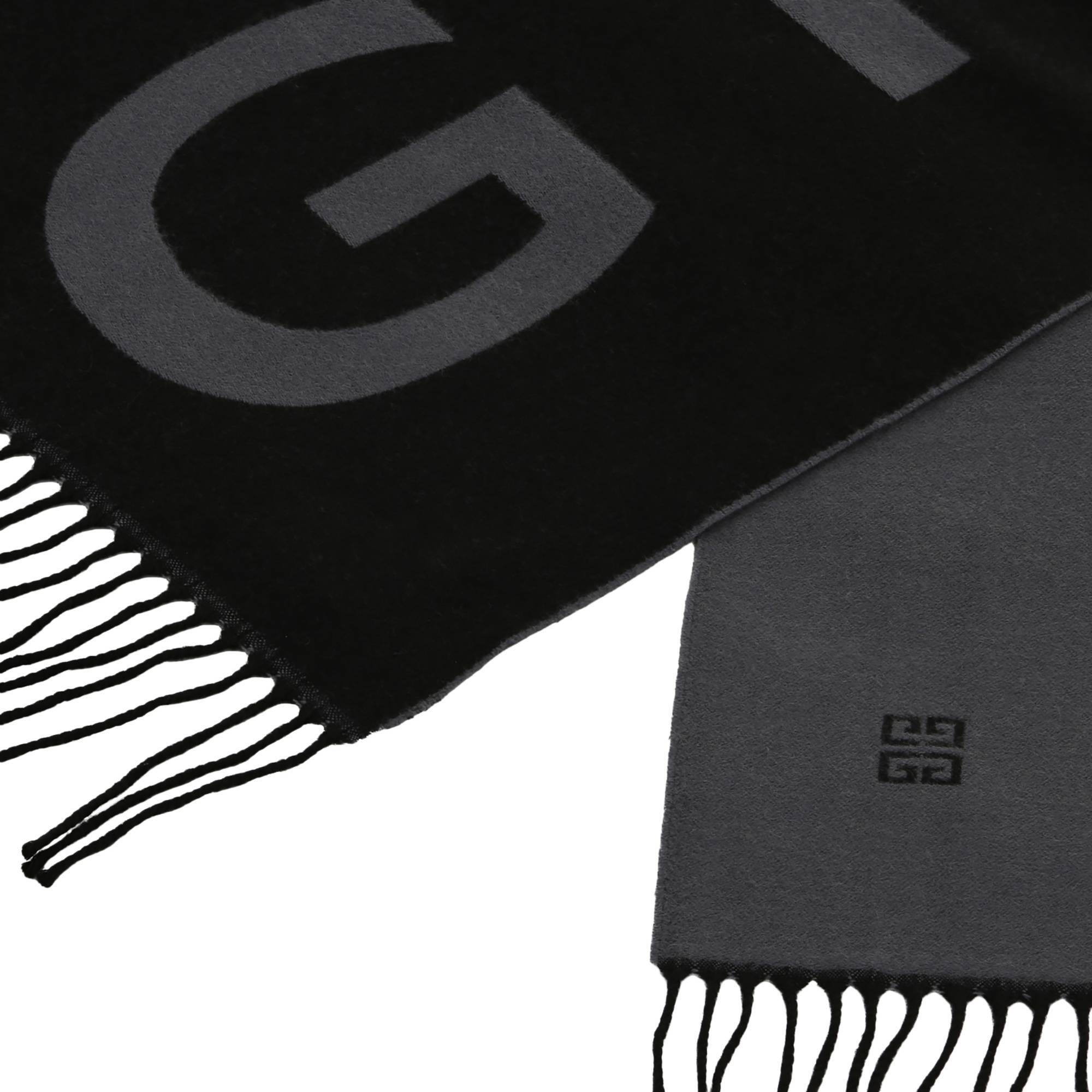 Givenchy Split 4G Scarf 'Black/Grey' - 3