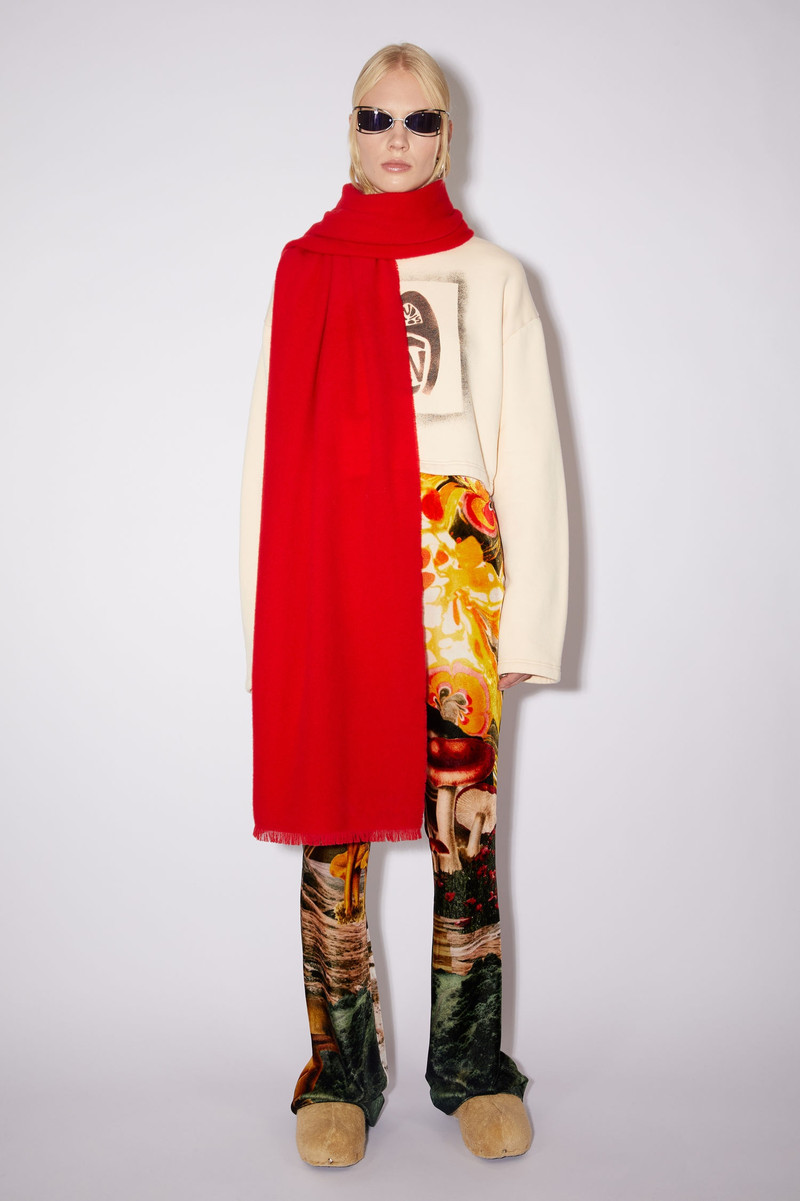 Acne Studios Soft wool scarf - Red outlook