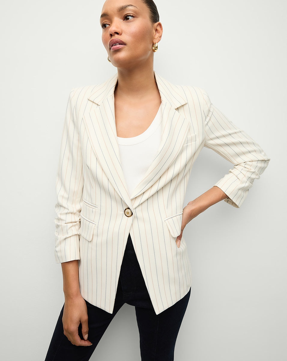 BATTISTA PINSTRIPED DICKEY JACKET - 2