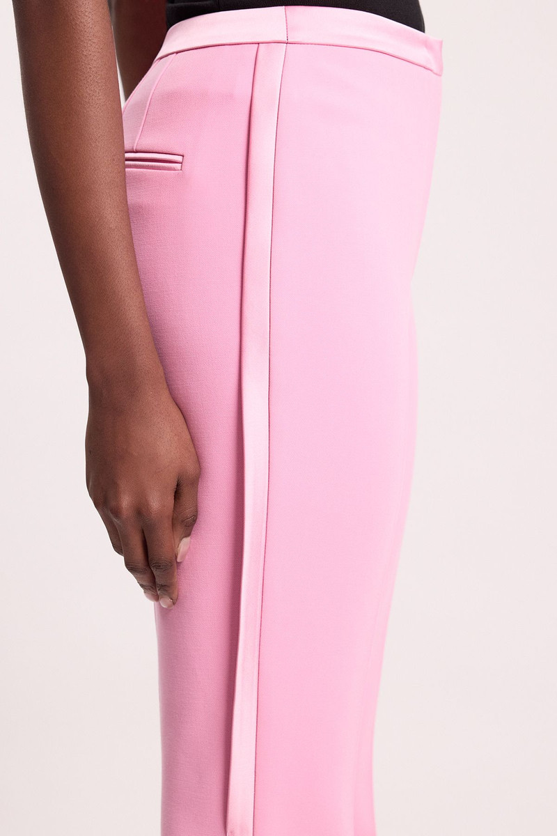 Compact Stretch Satin Side Tailored Straight Leg Trouser 4