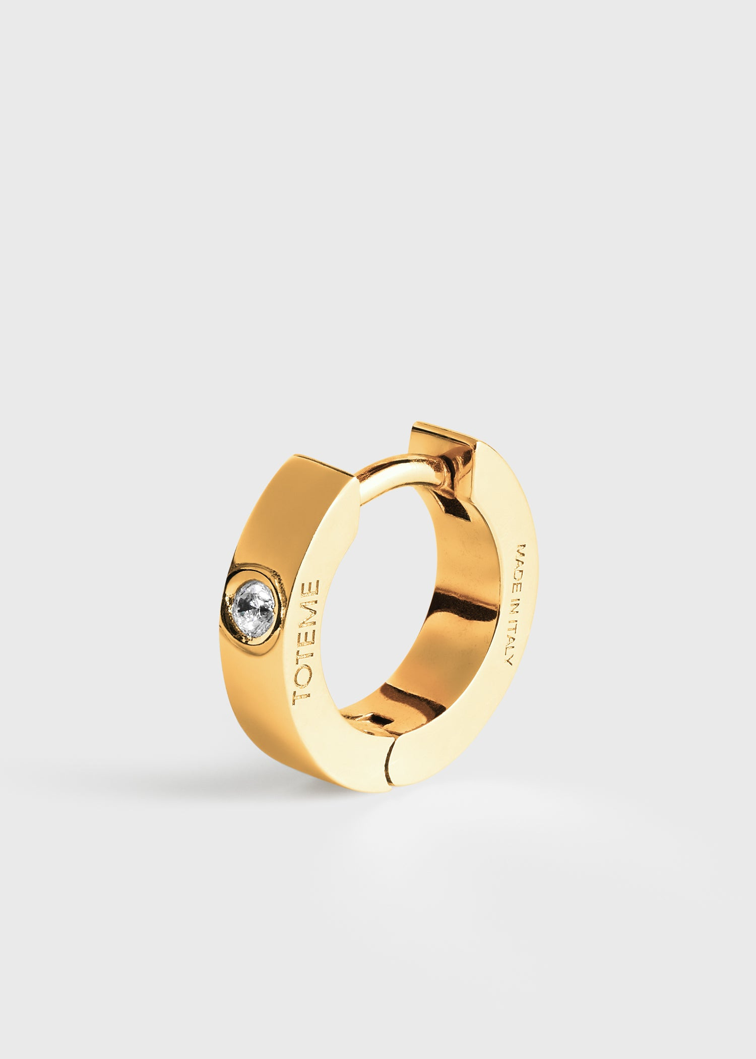 Bezel diamond hoops 18kt gold - 4