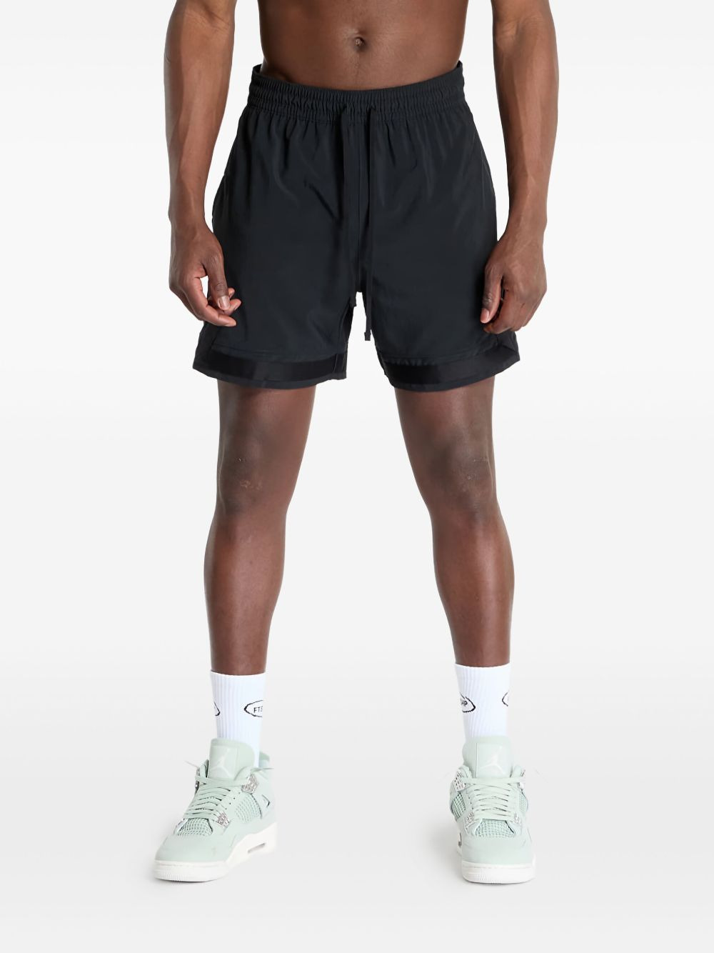 elasticated-waistband track shorts - 2