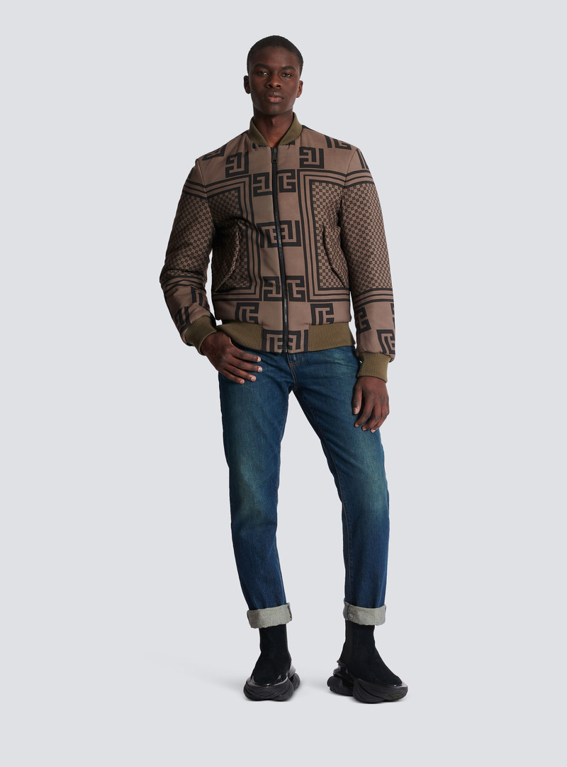Balmain Reversible mini monogram bomber jacket outlook