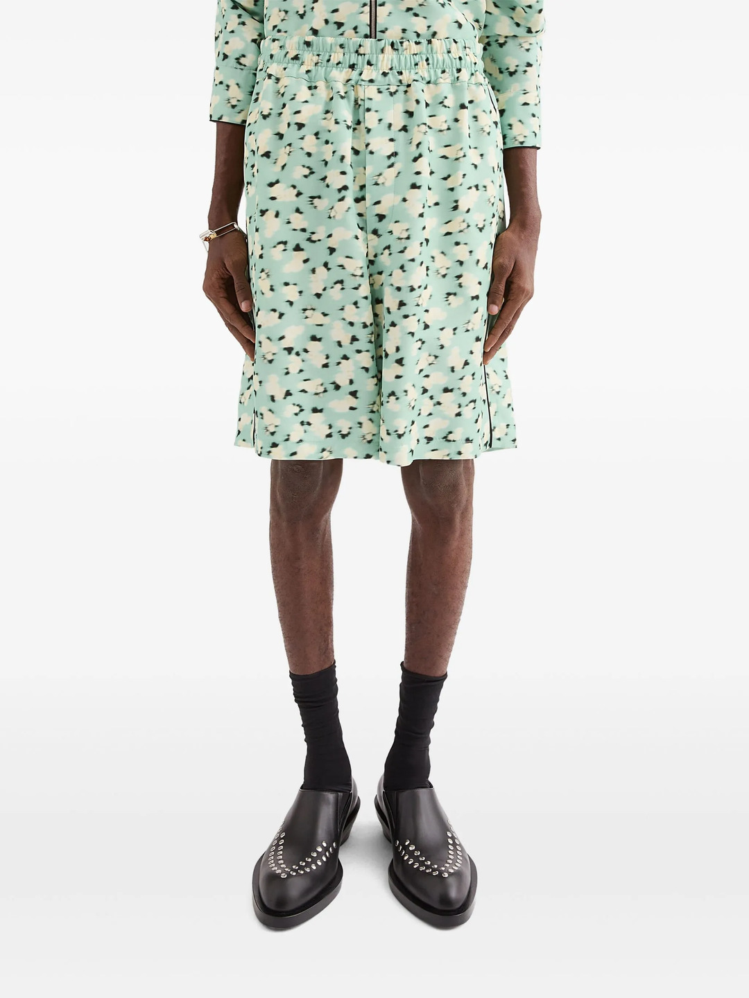 Fluid Viscose Printed Shorts - 3
