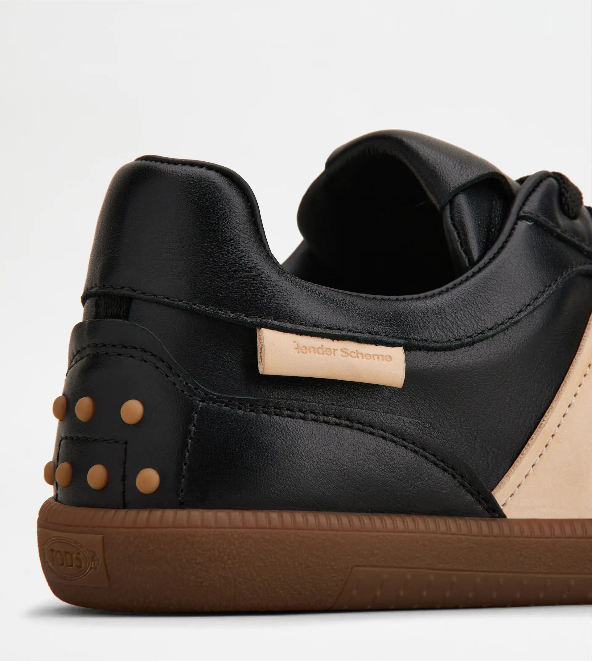 TOD'S TABS SNEAKERS IN LEATHER - BLACK - 8