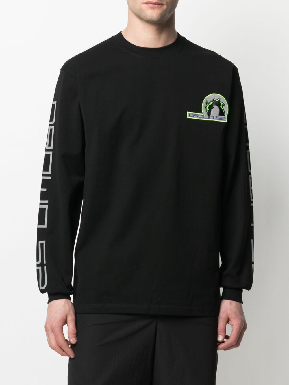 logo-patch cotton sweatshirt - 3