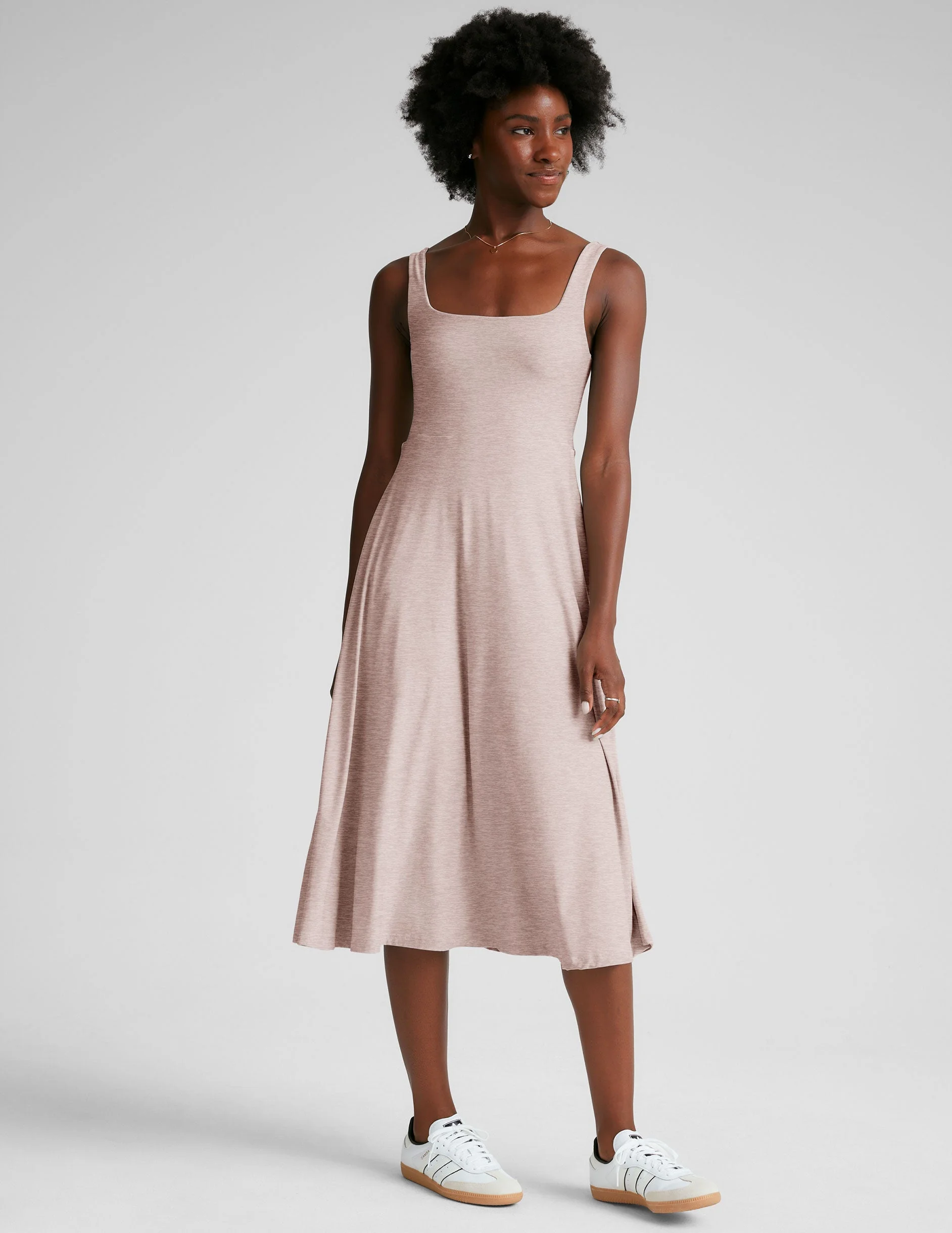 Featherweight At The Ready Square Neck Dress - 1