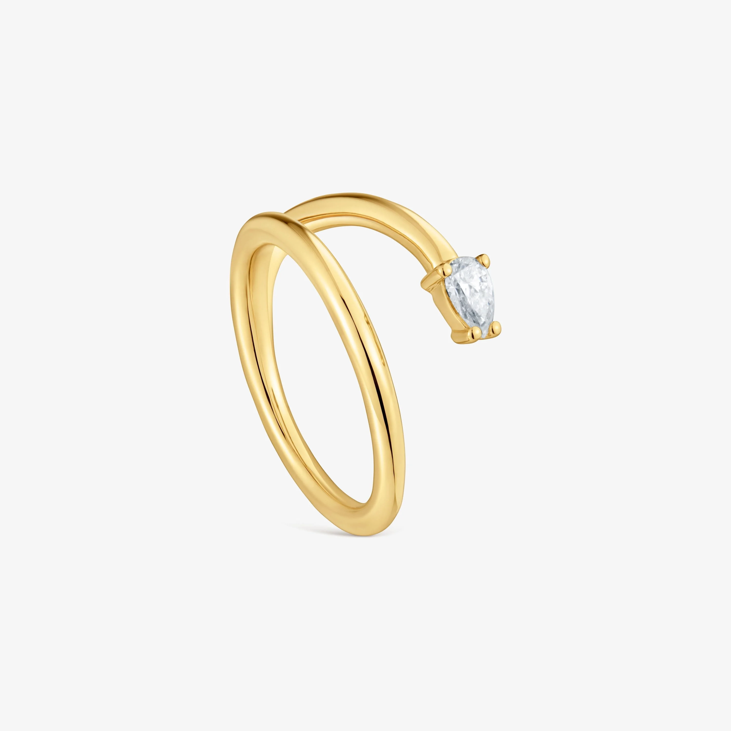 Ring with 18K gold vermeil and laboratory-grown diamond Lio LGD - 1
