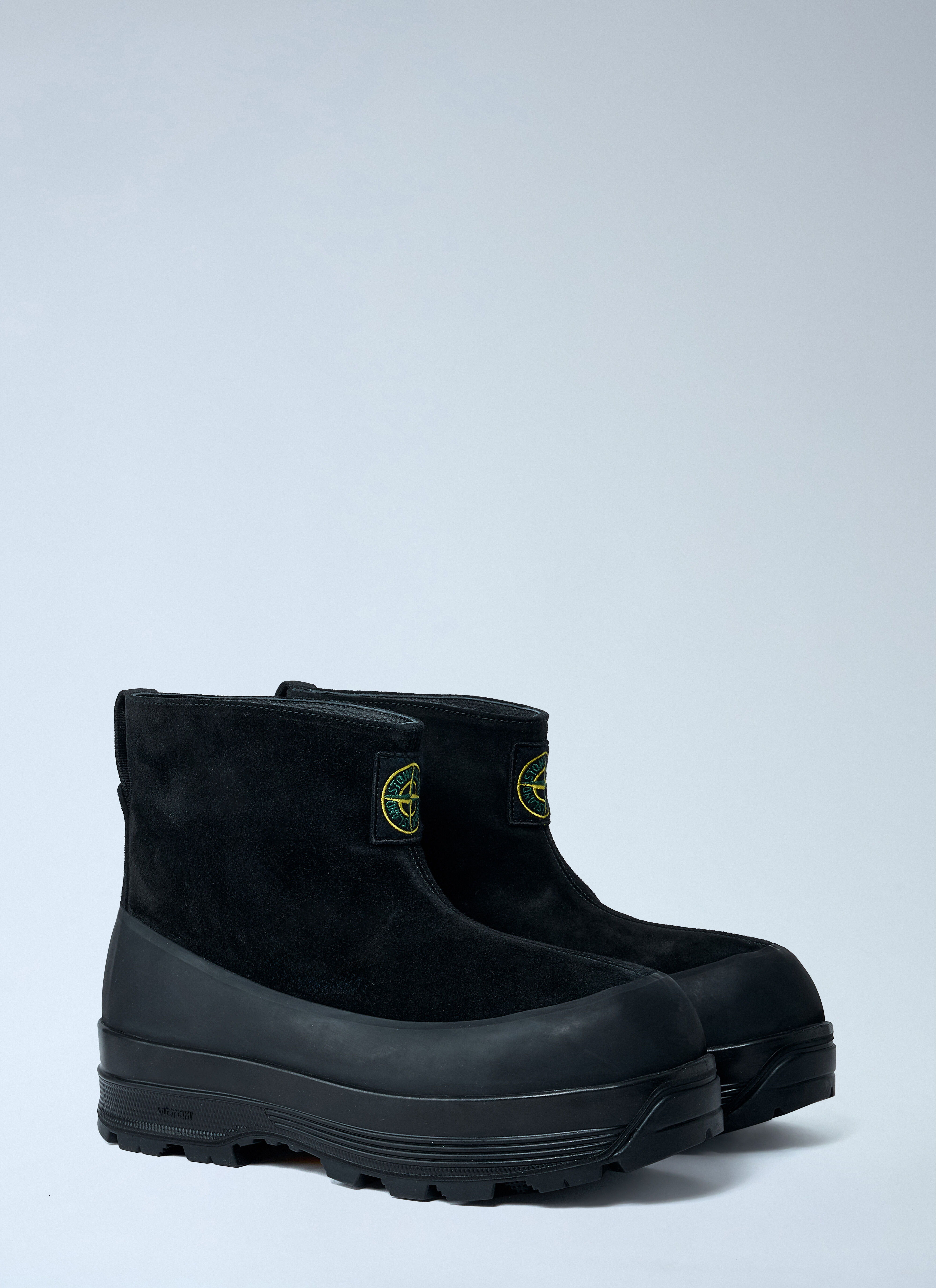Suede Logo Patch Boots - 2