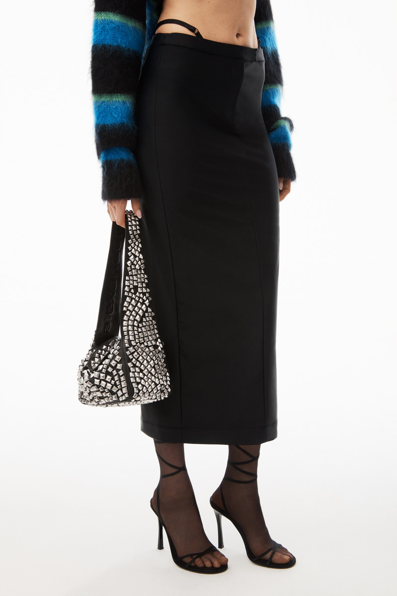 fitted long skirt in stretch tailoring 4