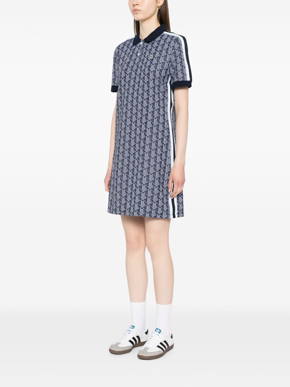monogram jacquard polo dress - 3