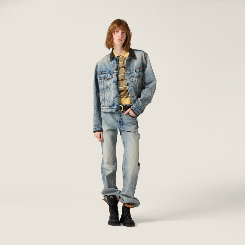 Miu Miu Denim blouson jacket outlook