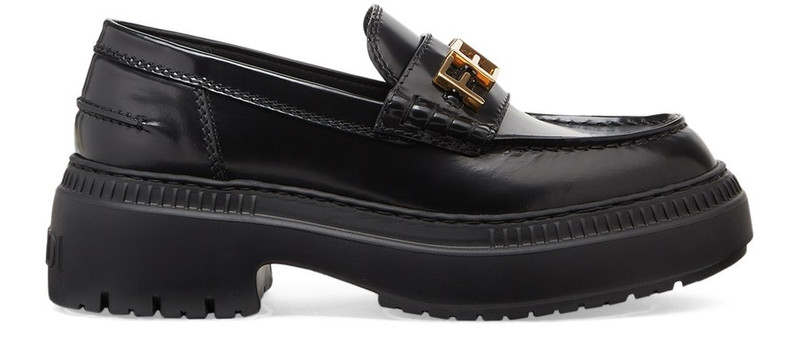 logo-lettered chunky-sole loafers 1
