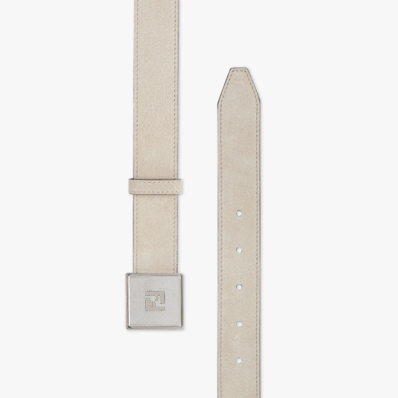 FENDI Gray leather belt outlook