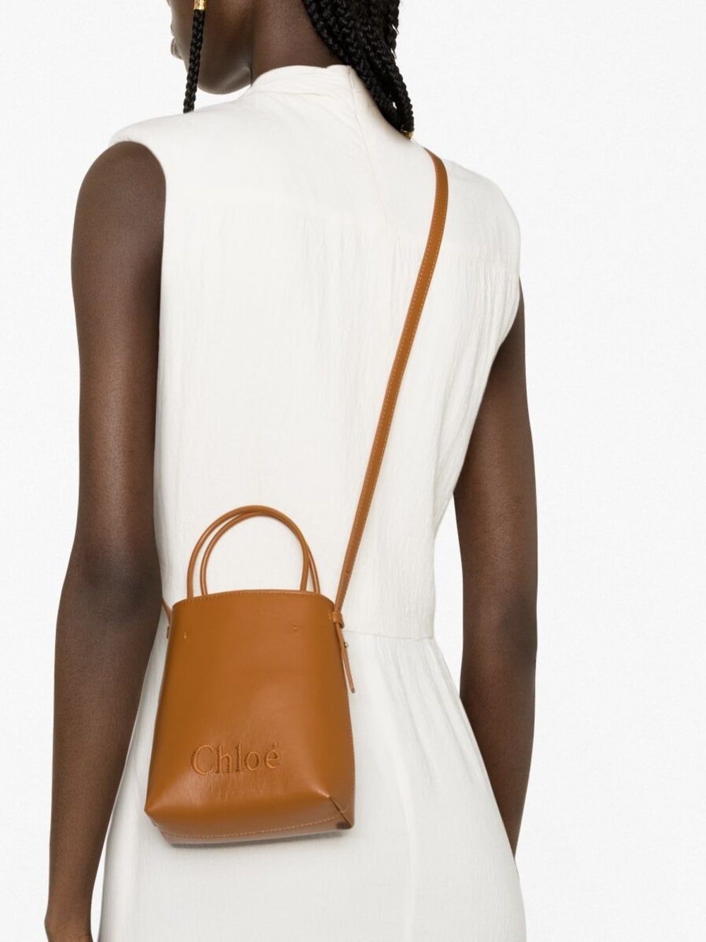 Chloé sense micro leather bucket bag - 5