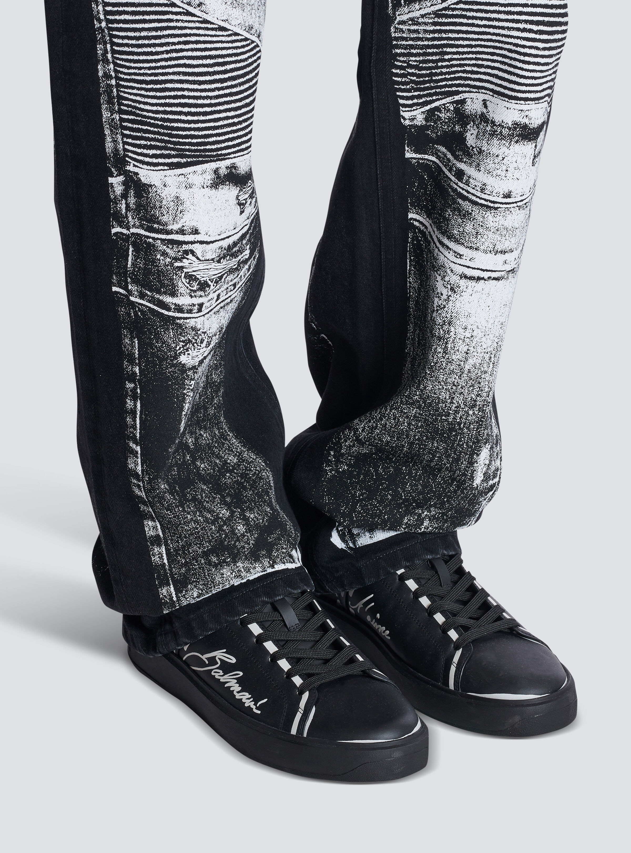 B-Court printed calfskin trainers - 9