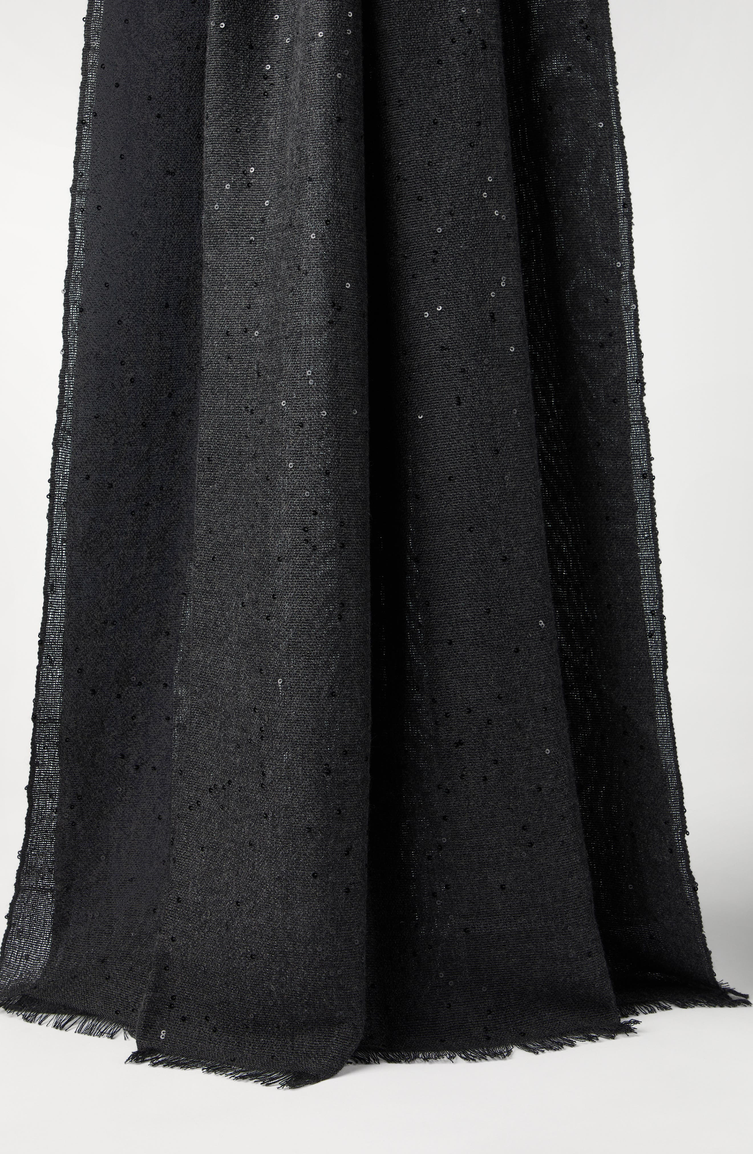 Brunello Cucinelli Cashmere and silk Diamond yarn scarf in Lignite Grey at Nordstrom - 2
