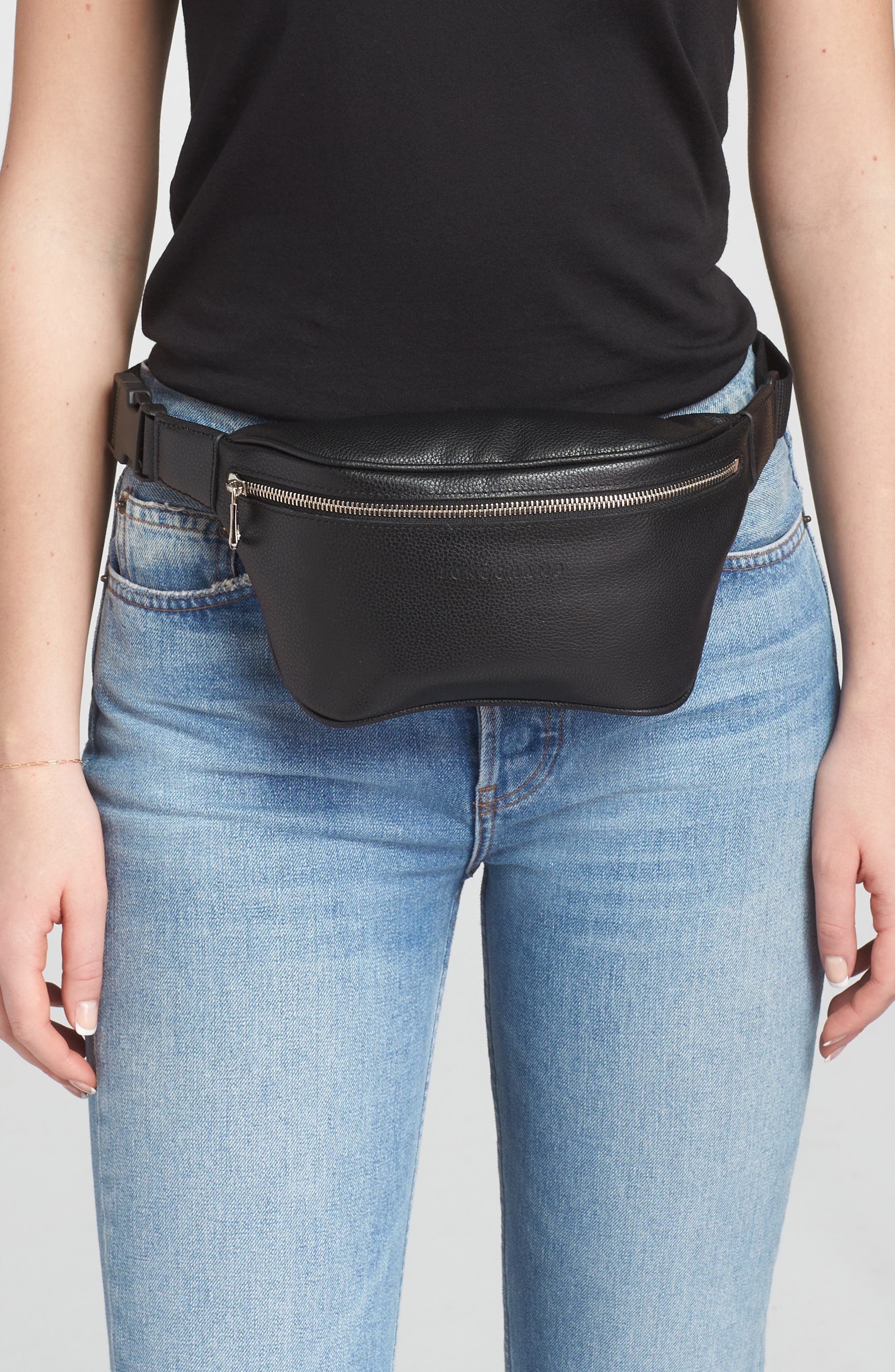 Longchamp Le Foulonné Leather Belt Bag in Black at Nordstrom - 2