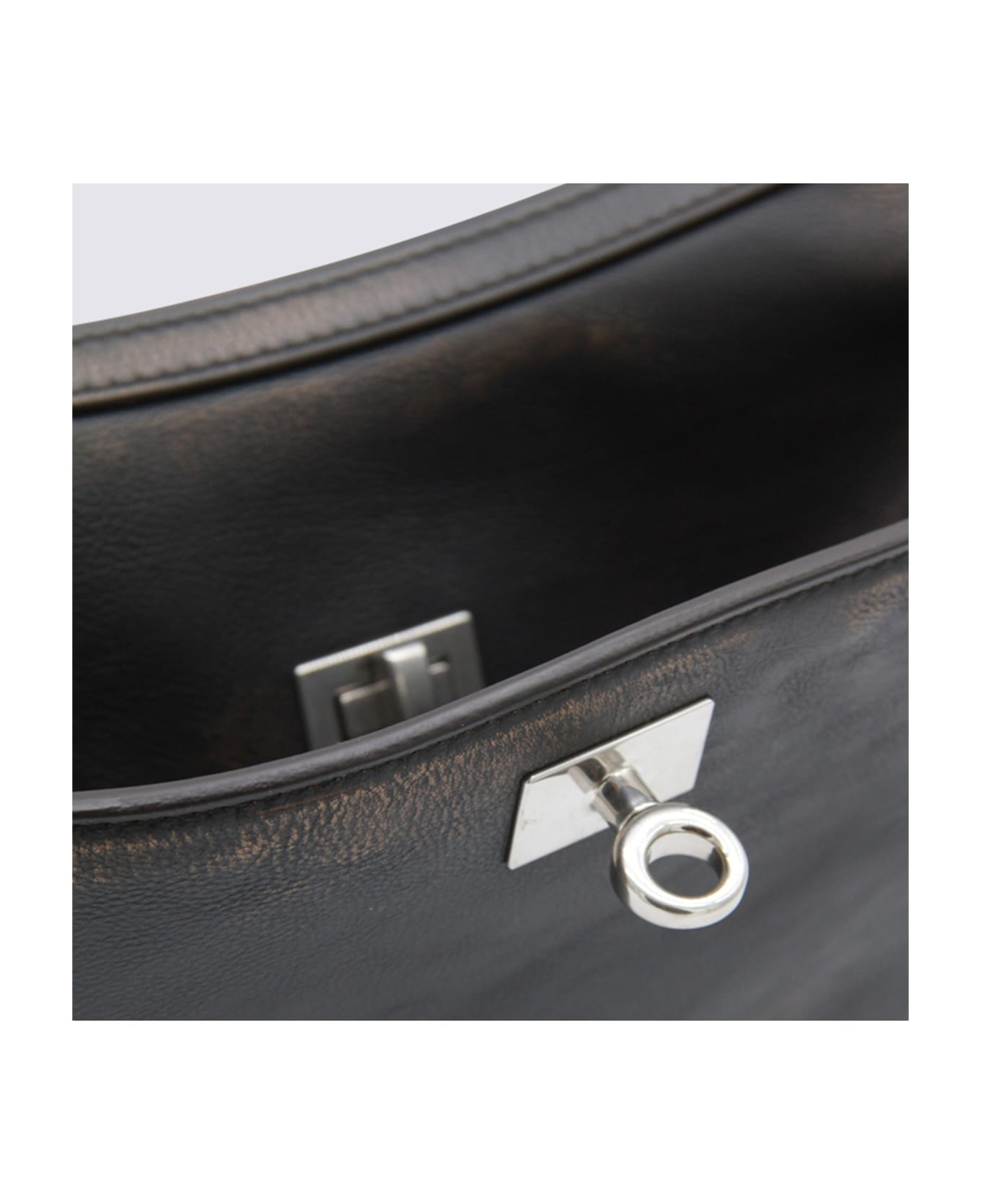 Dark Brown Leather Rodeo Small Shoulder Bag - 4