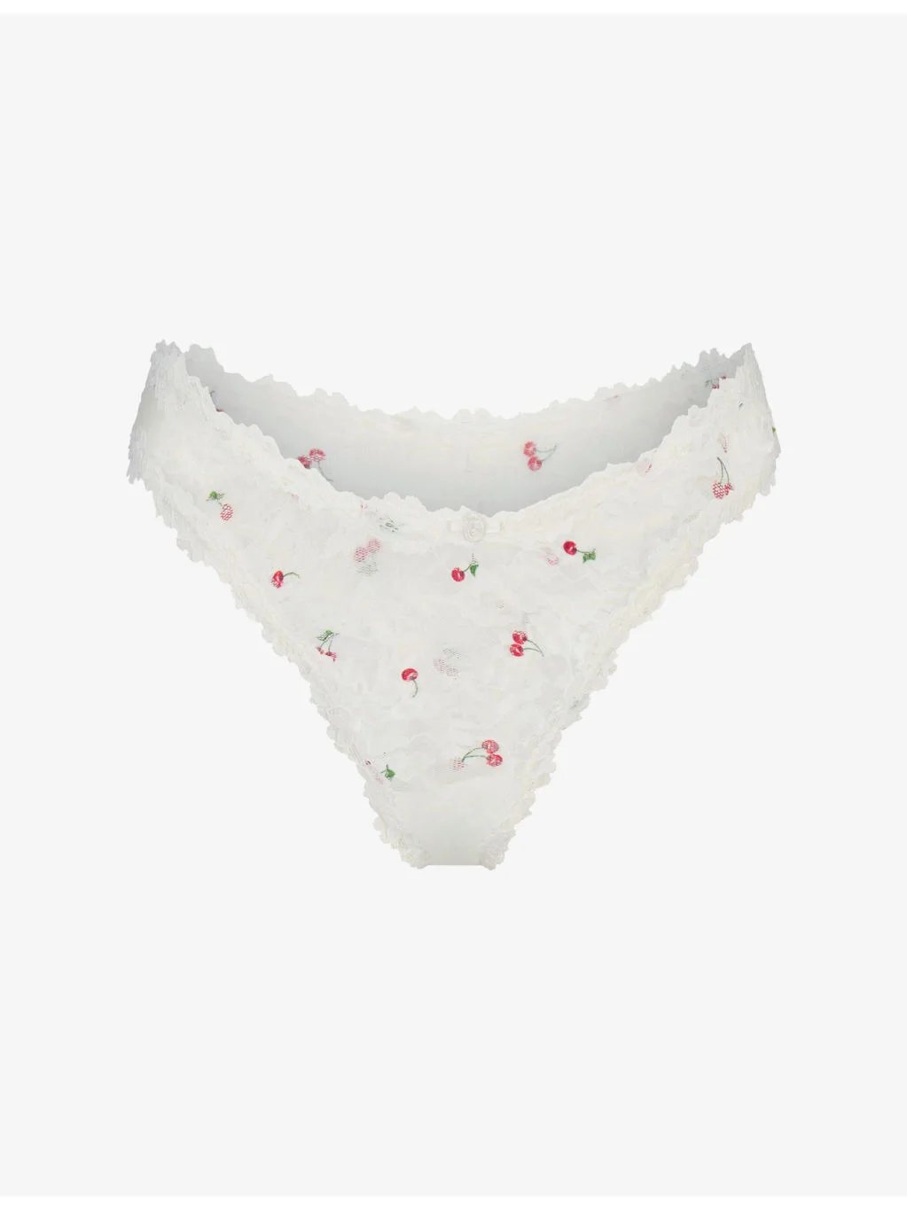 Dipped Stretch-Lace Thong - 1