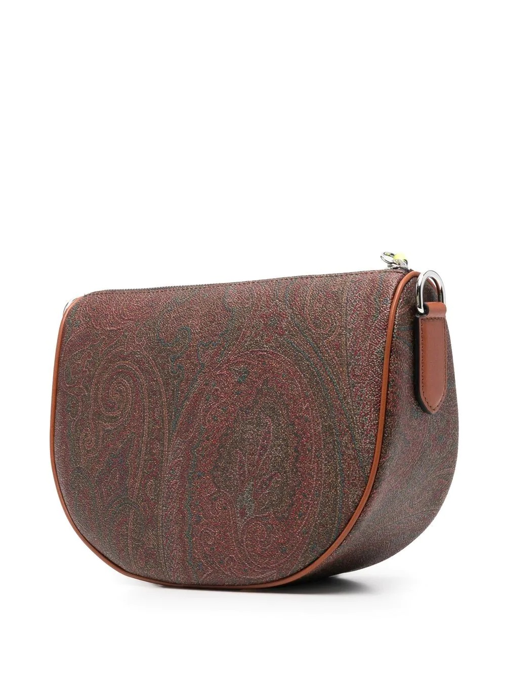 paisley-print leather clutch bag - 3