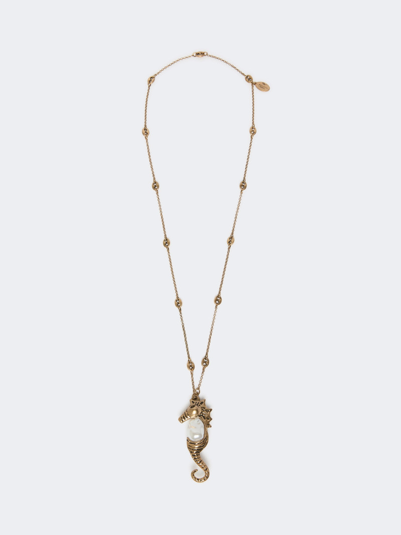 GIORNO Metallic necklace with pin pendant - GOLD 1