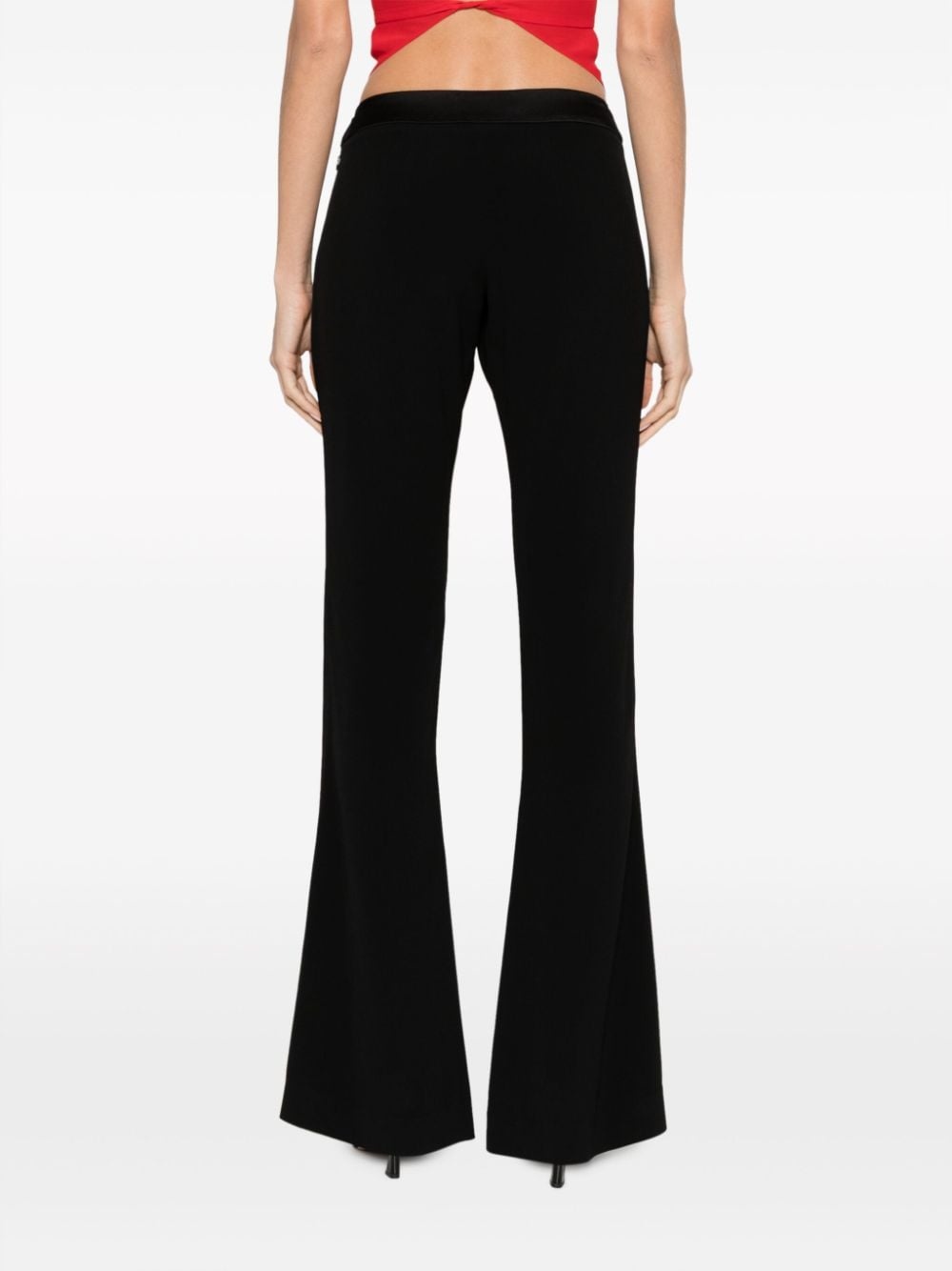 double-button flared trousers - 8