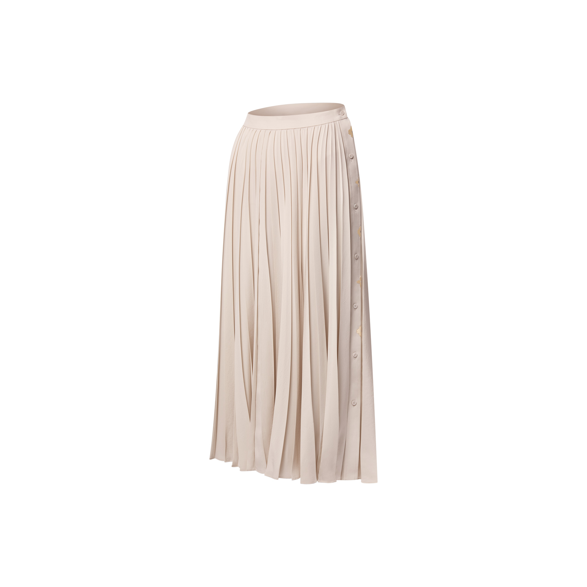 Monogram Accent Pleated Skirt - 2