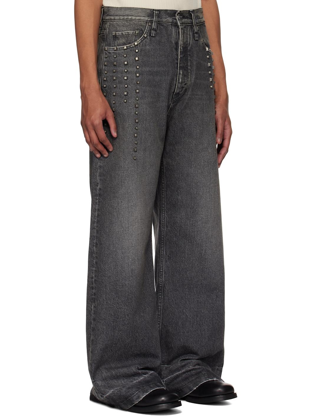 SSENSE Exclusive Gray Skid Stud Jeans - 2