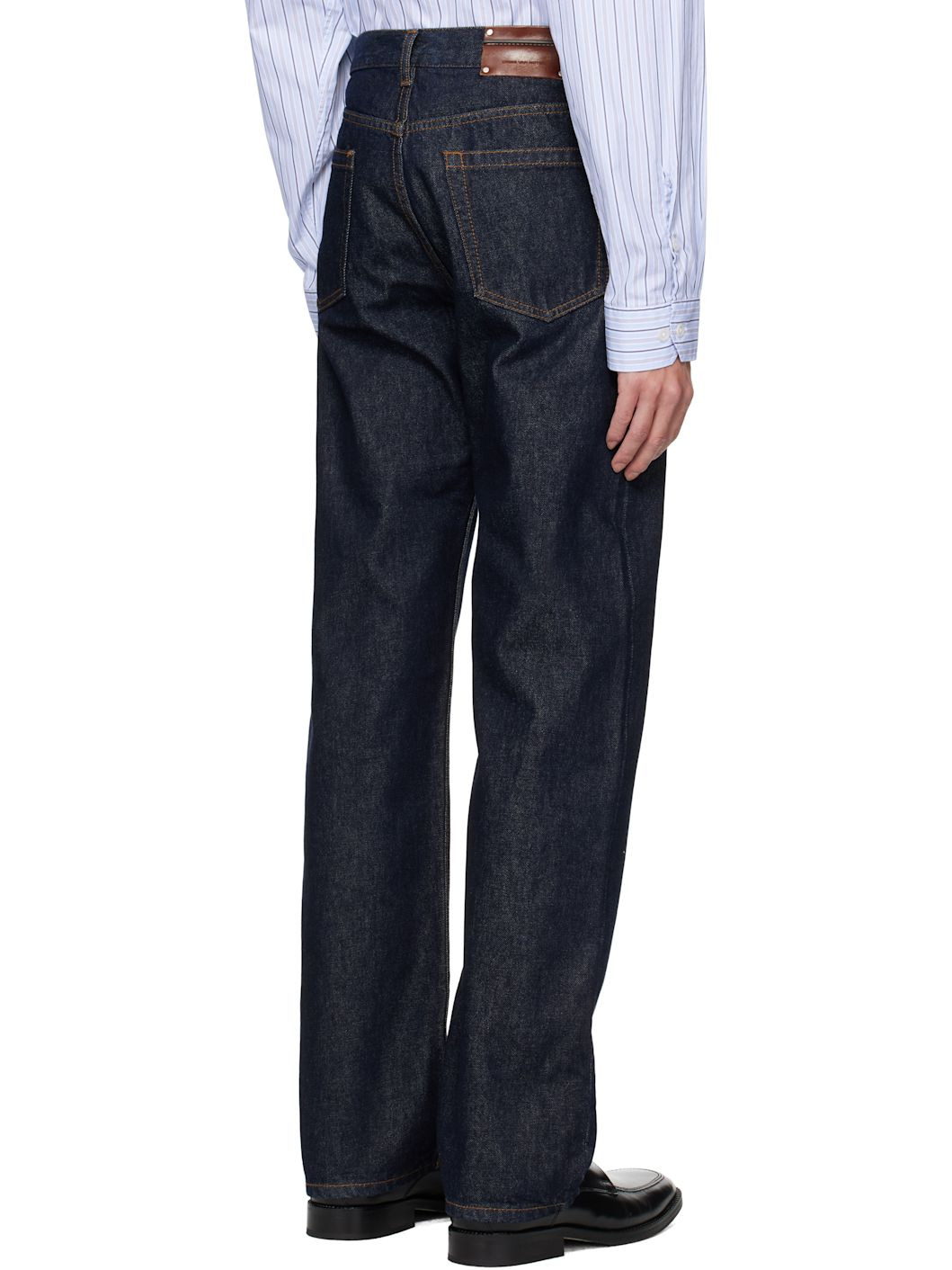 Navy Five-Pocket Jeans - 3