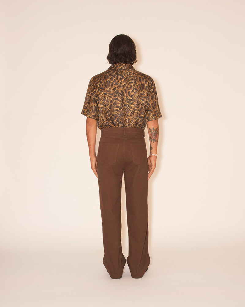 Nanushka JAKO - Relaxed leg trousers - Dark brown outlook