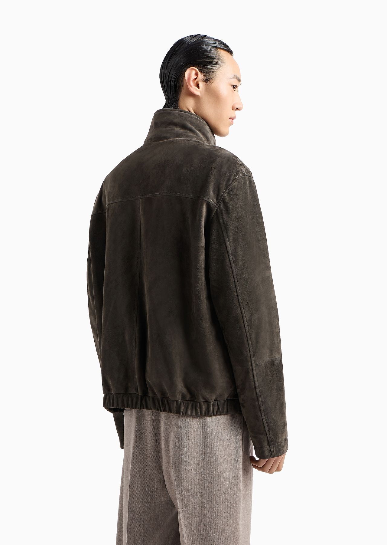 Goat suede relaxed-fit blouson with removable inner jacket - 3