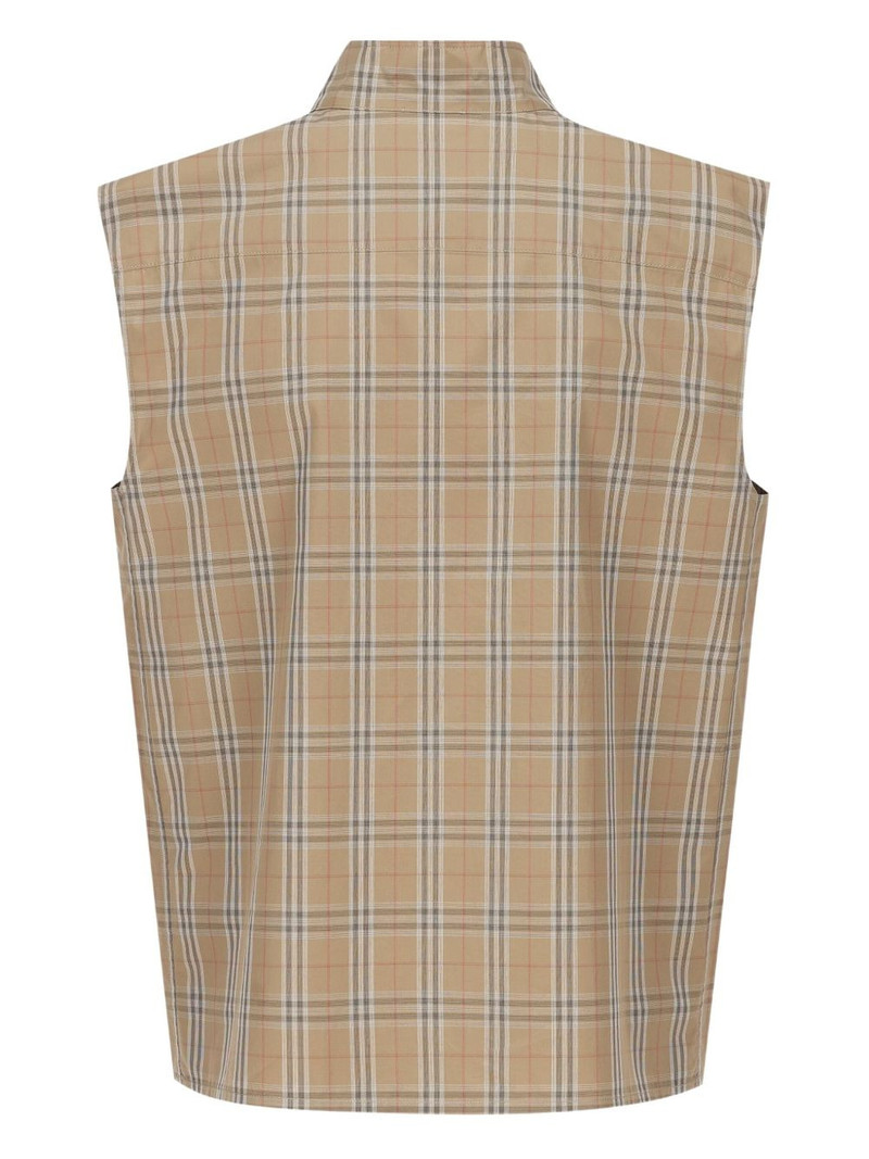 Burberry check sleeveless top outlook