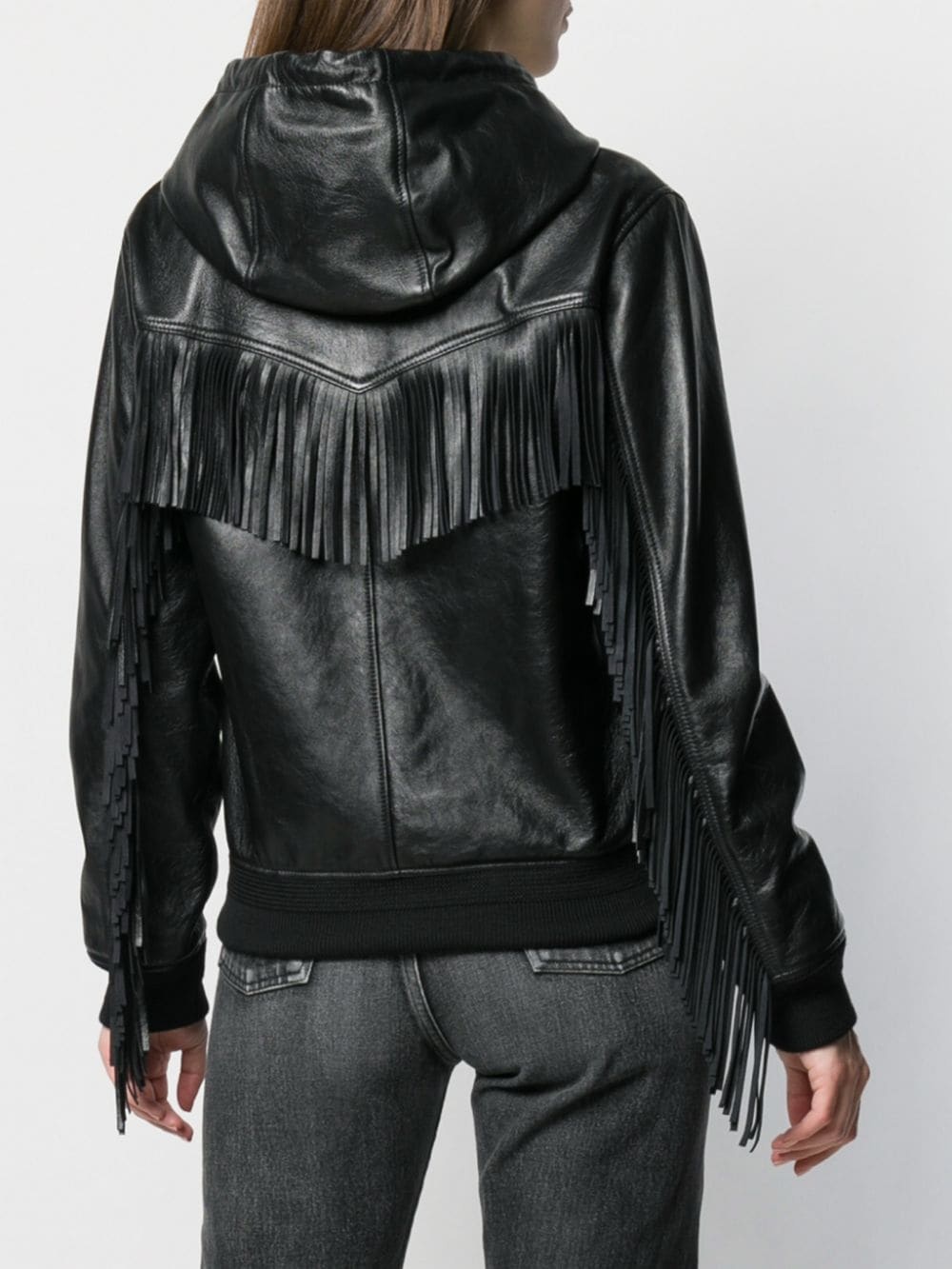 fringed hooded jacket - 4