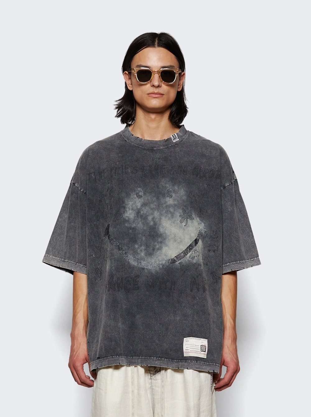 Bleached Tee Black - 2