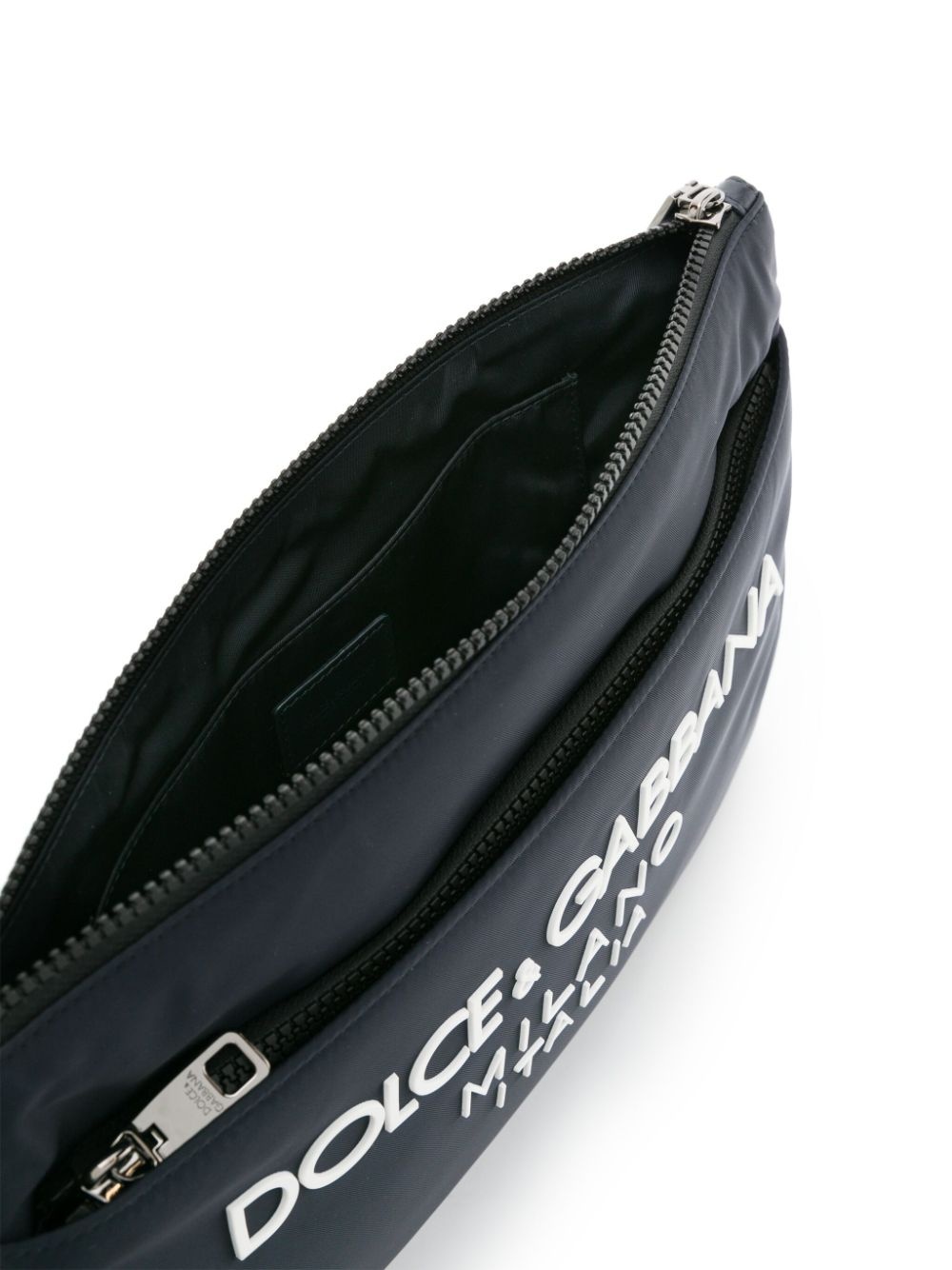 logo-appliquÃ© clutch bag - 5