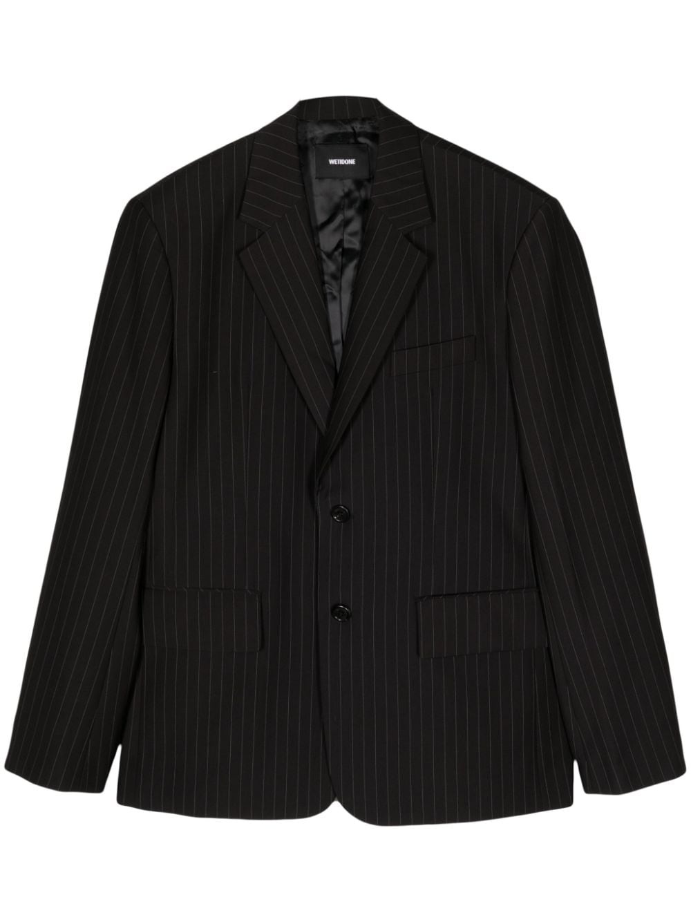 notched-lapels single-breasted blazer - 1