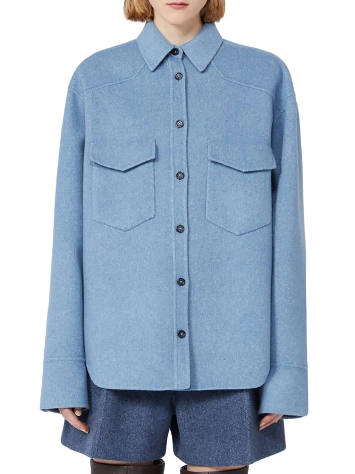 OVERSIZED PALPITI SHIRT IN PURE WOOL - 3