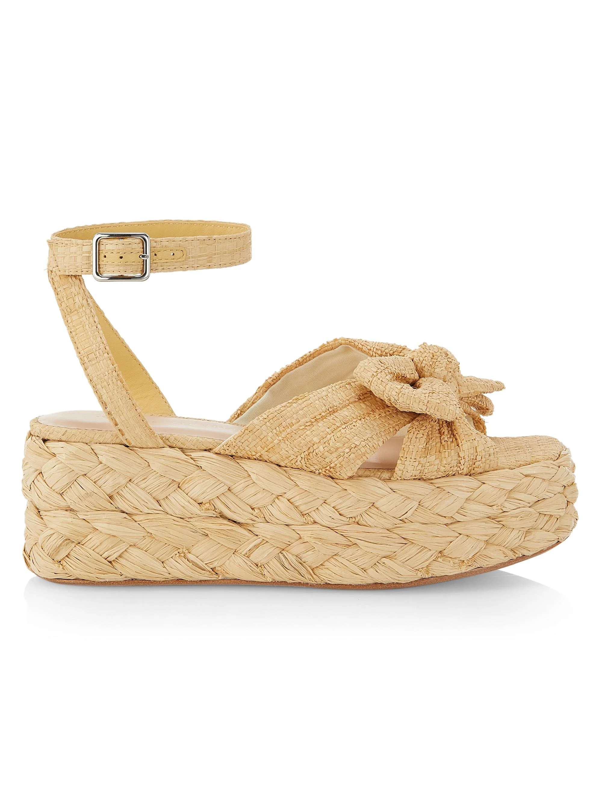 Women's Gaby Raffia Bow Espadrilles - Natural - 1